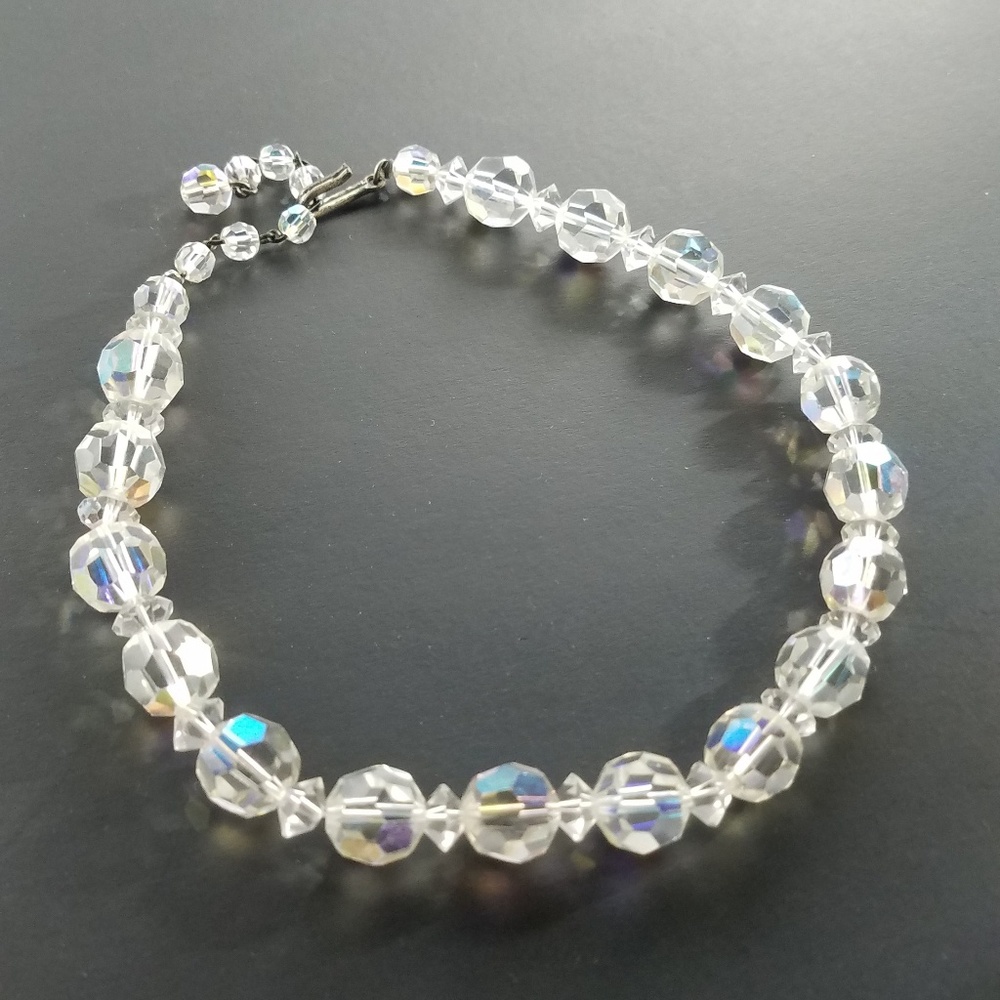 Aurora Borealis Choker Bead Necklace